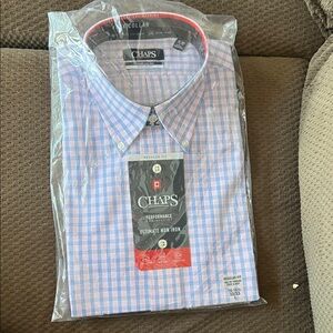 Chaps Pink and Blue Gingham Men's Dress Shirt